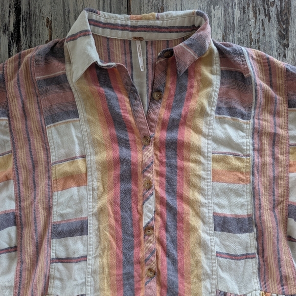 Free People Sunset Shirtdress Oversized Womens XS - Picture 5 of 9